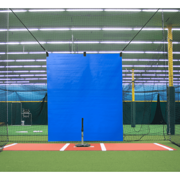 5' x 8' Vinyl Heavy Duty Baseball Batting Cage Backstop (BLUE) - Professional Hitting Facility BACKSTOPS - Since 2004 (GBCC)