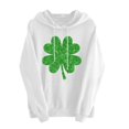 thumbnail image 2 of VgaVtl St Pattys Day Sweatshirt for Women Trendy Long Sleeve Hooded Womens Tops Holiday Loose Leisure Sequin Shamrock Tops,White S, 2 of 5