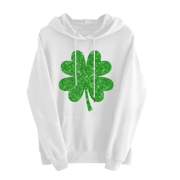 hotojiny St. Patrick's Day Hoodies for Women Cute Fashion Long Sleeve Sweatshirts Lightweight Casual Loose Pullover Tops