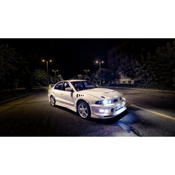 For LED Blue Halo Fog Lights for 1999-2003 Mitsubishi Galant Custom Body Kit