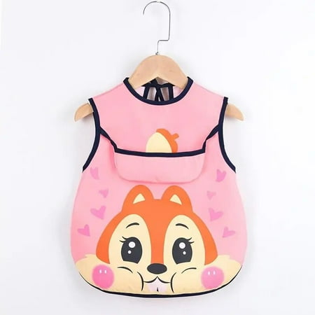 Baby Kids Toddler Long Sleeve Scarf Waterproof Art Smock Feeding Bib Apron Pocket Infant Boys Girls Burp Cloth Bandana Bibs E8 3-4 years old