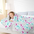 thumbnail image 3 of Erosebridal Teens Sport Volleyball Twin Comforter Sets 3-Piece,Colorful Ribbon Bowknot Bedding Set for Boys Girls,Microfiber Bedroom Decor, 3 of 6
