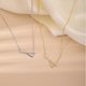 thumbnail image 5 of Silver Simple Geometric Necklace Women's V-Shaped Clavicle Chain Necklace Exquisite Light Luxury Niche Design High Quality For Women And Girls, 5 of 5