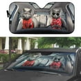 thumbnail image 3 of 3D Couple Chartreux Cats Car Auto Sunshades Windshield Heat Protection, Pet Cat Sun Shades Univeral Fit Cars Suv Truck, 3 of 5