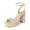GOLD-GLITTER, variant on Platform High Heels for Women Chunky Round Open Toe Ankle Strap Stylish Heeled Sandals for Party Prom Wedding