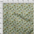 thumbnail image 3 of oneOone Rayon Mint Green Fabric Florals Craft Projects Decor Fabric Printed By The Yard 56 Inch Wide, 3 of 4
