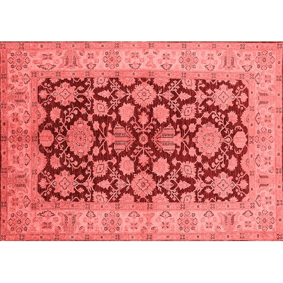 Ahgly Company Indoor Rectangle Oriental Red Industrial Area Rugs, 6' x 9'