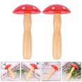 thumbnail image 1 of RENACLIPY 2 Pcs Outil Léger en Bois Rouge pour Repriser les Champignons pour Réparer Chaussettes et Chandails, 1 of 7