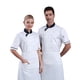 thumbnail image 5 of Sonducket Bolsillo con hebilla de tela transpirable Resistente al desgaste Colorfast - Delantal de cocina de poliéster profesional Conveniente Camisetas Blanco L, 5 of 6