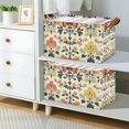 thumbnail image 2 of Yayeee Foldable Storage Basket for Shelves with Handles Waterproof Cloth Bins, Beige Floral, 2 of 7