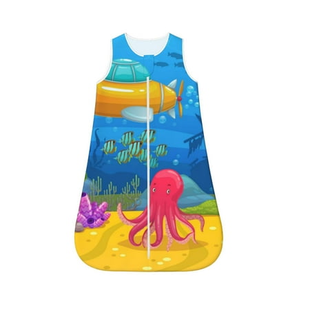 

Cauagu Submarine And Landscape for Infant Wearable Blanket Unisex Girl Boy Swaddle Transition Sack - Newborn Essentials Sleep Clothes-X-Large
