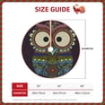 thumbnail image 2 of Fuzoiu Boho Owl Print Christmas Tree Skirt,Xmas Christmas Decorations,Xmas Tree Mat for Farmhouse Holiday New Years Home Party Decor Tree Rugs-30", 2 of 6