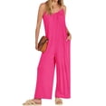thumbnail image 2 of Fantaslook Jumpsuits for Women Casual Sleeveless Spaghetti Strap Rompers Boho Wide Leg Jumpsuits Overalls Dressy Trendy Outfits Clothes, 2 of 8