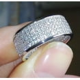 thumbnail image 2 of Glamorous Cubic Zircon 925 Silver Rings Women Wedding Party Band Jewelry Sz 6-10, 2 of 8