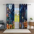 thumbnail image 2 of Aofoto Halloween Curtains,Pumpkins Ghost Bats Witch Window Treatments for Bedroom Living Room , 2 Panel , 52" x 63", 2 of 5