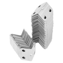 OUNONA 100PCS Corner Braces L Brackets Connectors Heavy Duty Metal 90 Degree Wide Corner Bracket Joint Fastener for Wood Furniture Window Cabinet Table