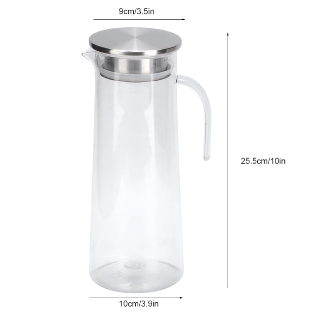 LHCER Jug <br>,1.2L Acrylic Transparent Bottle Cold Water Pitcher Jug for Bar Home Use, Water Pitcher <br>