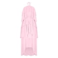 thumbnail image 6 of FRSASU Women's Summer Halter Chiffon Dress Ruffle Layered Backless A Line Flowy formal Prom Party Wedding Dress Pink, 6 of 9