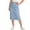 Blue, variant on Lutiedan Girls Denim Skirt High Waist Frayed Hem A-Line Jean Skirt Casual Summer Stretchy Knee Length Denim Skirt with Pockets 5-15 Years