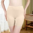 thumbnail image 2 of Leey-World Safety Shorts for Women Skirt Women's Cotton Underwear Boxer Shorts Anti Chafing Bike Shorts Boyshorts Panties Regular & Plus Size Beige,2XL, 2 of 5