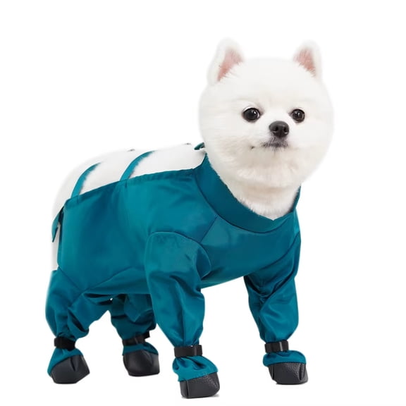 Pet Four-Legged Waterproof Dog Raincoat Windproof Dog Apparel for Small Dogs