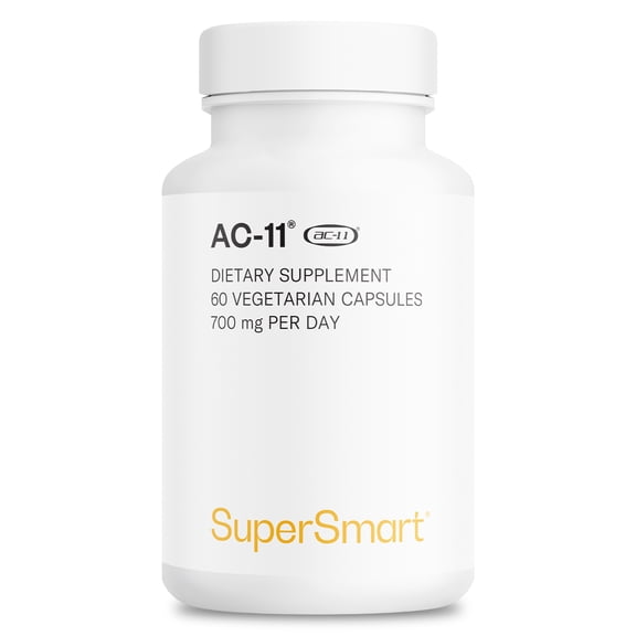 SuperSmart AC-11 Supplement 700mg per Day (Cat's Claw Extract) - Uncaria Tomentosa Bark | Non-GMO & Gluten Free - 60 Vegetarian Capsules