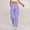 Purple, variant on Women's Stretch Waist Casual Pants with Belt Loops and Side Pockets for Everyday Wear