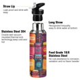 thumbnail image 3 of Yayeee 20oz Insulated Water Bottle Double Wall Stainless Steel with Flip Straw Lid, Purple Jar, 3 of 7