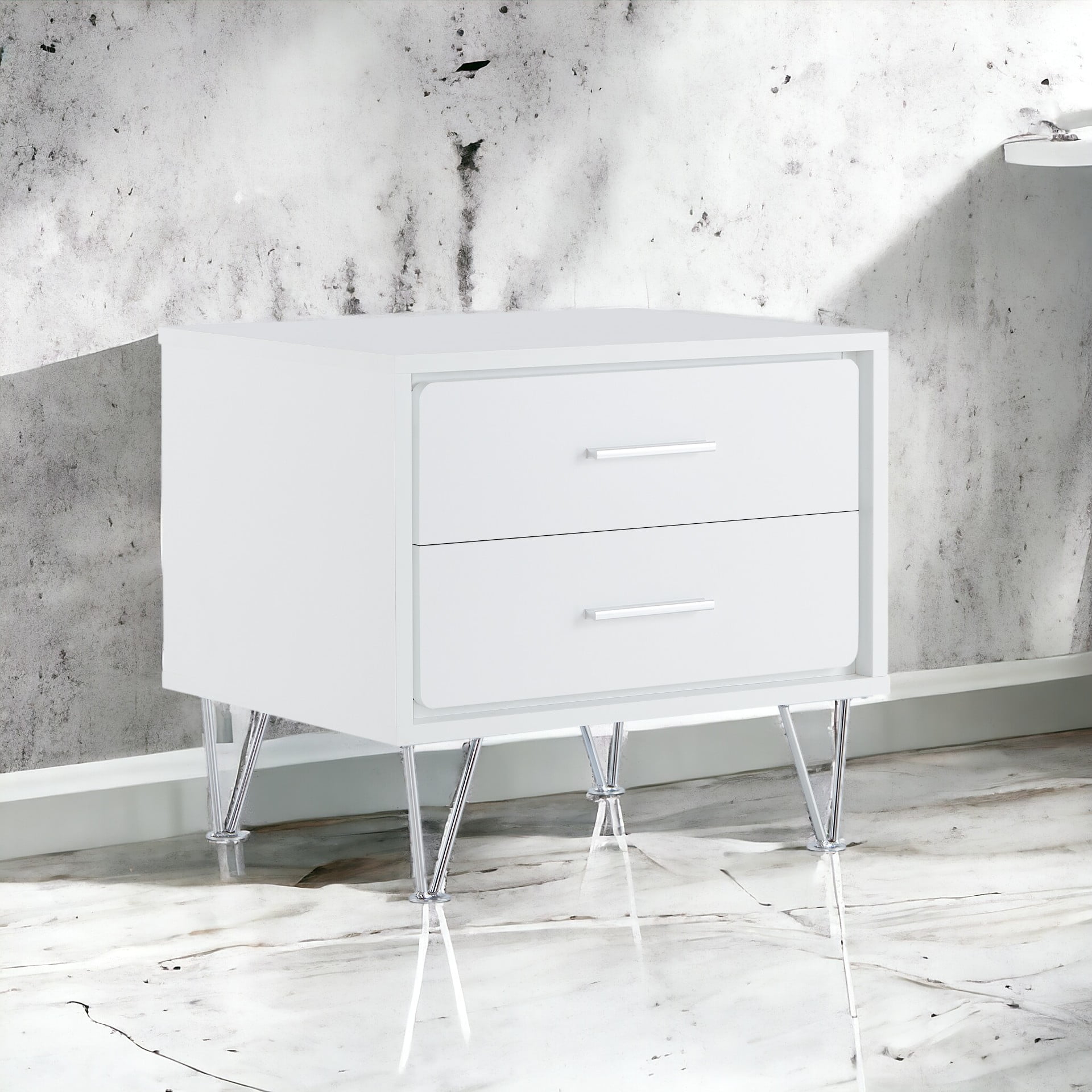 Accent Table White Finish
