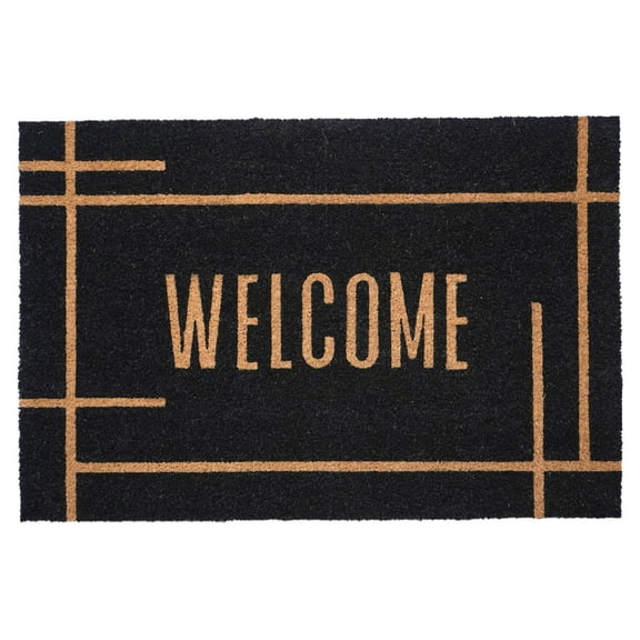 Calloway Mills 107383048 Modern Black Welcome Doormat 30" x 48"
