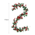thumbnail image 4 of Guirnalda navideña de bayas rojas, guirnalda de bayas artificiales, guirnalda decorativa colgante de Navidad para decoración del hogar de Navidad, 4 of 8