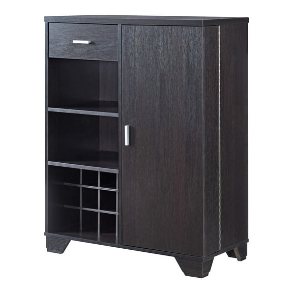 Furniture of America Morchi Modern Wood 12-Bottle Buffet in Cappuccino