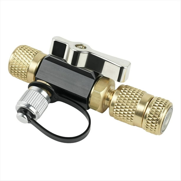 Herramienta de Extracción de Núcleo de Válvula con Clasificación de Vacío, Conector Hembra de 1/4 Pulgadas X Conector Macho de 1/4 Pulgadas, Compatible con R410A.