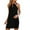 Black, variant on Dezsed Summer Dresses for Women Black Dress Casual Sleeveless Halter Solid Dress Holiday Beach Sundress Mini Party Dress