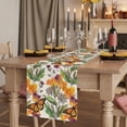thumbnail image 2 of Autumn Monarch Butterflies Table Runner Wildflowers Botanical Foliage Tablerunners 13 x 60 Inch, Table Decorations Tabletop Scarf for Summer Gathering Holiday Farmhouse Kitchen Dining Decor, 2 of 8
