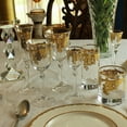 thumbnail image 5 of Lorren Home Trends Set of 4 Embellished 24K Gold Crystal High Ball Tumbler-Made In Italy, 5 of 5