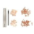 thumbnail image 4 of Copper Rivets Burrs Kit, Copper Rivets With Setters Rust Proof Studs Corrosion Resistance Easy To Install  For Clothing Style A,Style C, 4 of 8