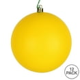 thumbnail image 3 of Vickerman 3" Yellow Matte Ball Ornament, 12 per Bag, 3 of 5