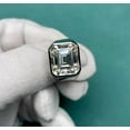 thumbnail image 2 of 4Ct Emerald Cut Lab-Created Diamond Men's Pinky Wedding Ring 14K White Gold Plated Silver, 2 of 4