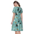 thumbnail image 2 of Bixox Women's Short Sleeve Summer Dress Loose Swing Knee Length Dresses with Pockets-Cute Dog, 2 of 7