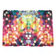 thumbnail image 7 of Yayeee Kitchen Curtains Tier Pair Light Filtering 27"x36" Rod Pocket Short Cafe Window Panel, Green Colorful Circles, 7 of 7