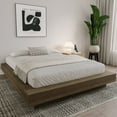 thumbnail image 2 of Nexera Marconi Queen Size Platform Wood Bed Frame, Brown Oak, 2 of 9