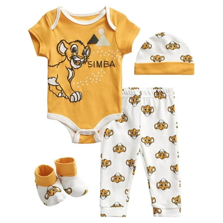 

Disney Baby Boys The Lion King Simba 4 Piece Layette Set Sizes 0-9M