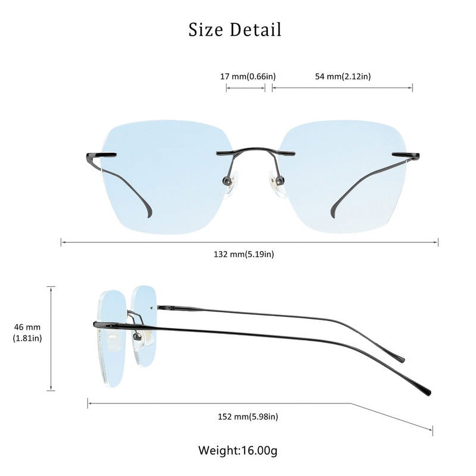 LifeArt Pure Titanium Frame Glasses/Blue Light Blocking Reading Glasses, Reduce Eyestrain, Stylish for Men and Women(Black,+3.00 Magnification)