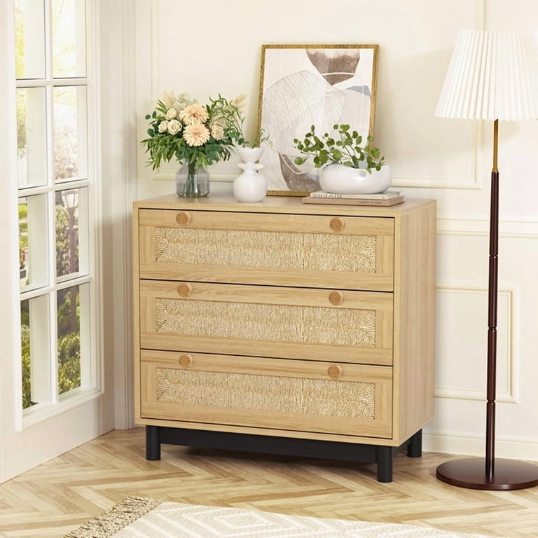 dresser knobs boho 16Pack Rattan Knobs,Round Cabinet Wood Furniture Drawer Knobs,Handmade Wicker Woven Pulls A soulful accent for