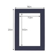 thumbnail image 3 of Navy Blue Acid Free 16x20 Picture Frame Mats with White Core Bevel Cut for 8x10 Pictures - Fits, 3 of 3