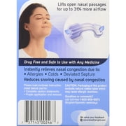 Breathe Right Clear Nasal Strips, Clear, Large, 30 Ct (2 Pack) (Bundle)