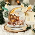 thumbnail image 5 of Christmas Decoration Winter House Snowman Acrylic Flat Desktop Decoration Holiday Ornament for Home Car Office Tabletop Decor (A), 5 of 6