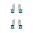 thumbnail image 3 of Guardurnaity Pendientes ligeros para mujer con piedras preciosas de topacio hechas a mano, pendientes hipoalergénicos de plata de ley 925 verde 2Conjunto, 3 of 6