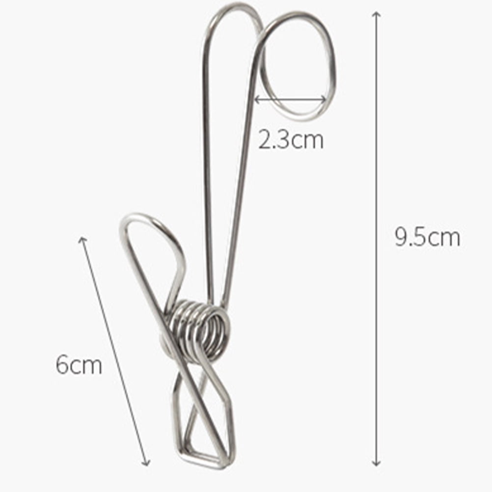 20 Pcs Stainless Steel Clothes Clips Multipurpose Windproof Clothespin